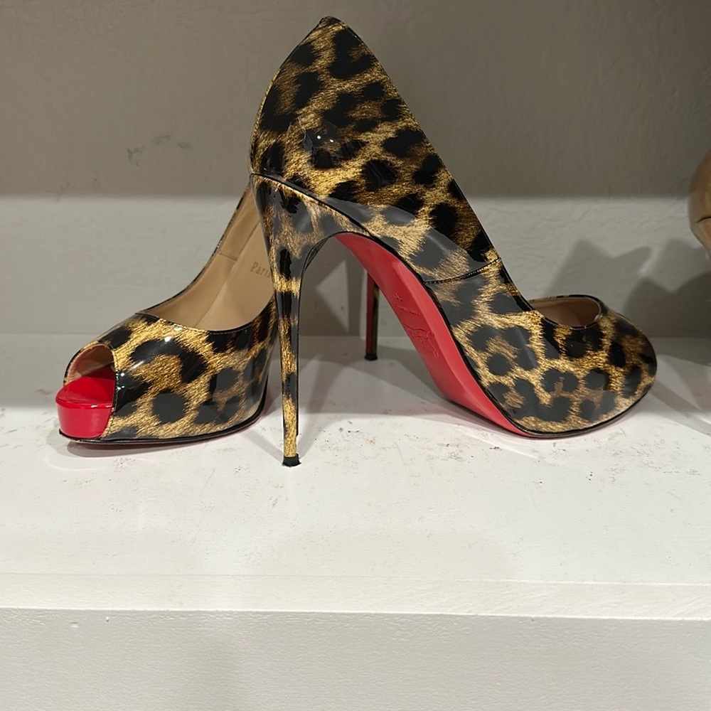 Christian Louboutin Black Leopard heels